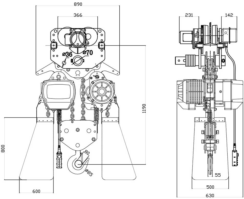 Chain Hoist Sketch